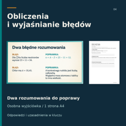 Budowa atomu klasa 7 - Atom pod lupą, Z i A, karta pracy i wyjściówka