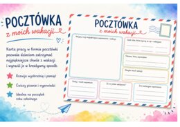 Pocztówka z moich wakacji – kreatywna karta pracy na początek roku szkolnego
