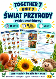 Together 7 Unit 7 – Świat przyrody | Pakiet powtórkowy A2 – karty pracy, sketchnote i 2 gry