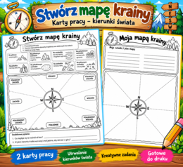 Kierunki świata | 2 karty pracy 🧭