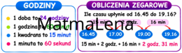 Notatka graficzna wklejka klasa 4 SP szkoła podstawowa WSiP GWO 2. Godziny na zegarach