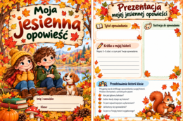 🍂 Jesienne opowieści – projekt z języka polskiego | Klasa 4