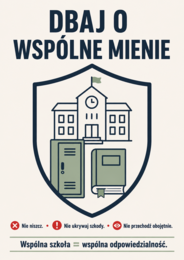 Bezpieczeństwo w szkole- odpowiedzialność procentuje! plakaty zgodne z zaleceniami MEN