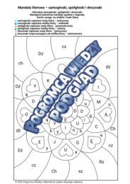 Mandala literowa – samogłoski, spółgłoski i dwuznaki