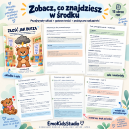 Złość jak burza – scenariusz zajęć o złości i samoregulacji | 4–6 lat