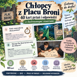 Chłopcy z Placu Broni- 40 kart do powtórek