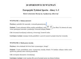 Europejski Tydzień Sportu klasy 1-3