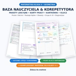 Geometria Klasa 4 – Mega-Pakiet: Proste, Kąty, Kątomierz i Obwody (6 Kart Pracy + 2 Kartkówki + Sprawdzian + Klucz)