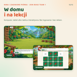 Gra interaktywna Join Bugs Team 1, Starter Unit - Unit 6 (rodzic-uczeń)