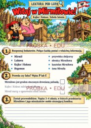 KAJKO I KOKOSZ. SZKOŁA LATANIA — LEKTURA POD LUPĄ Ilustrowane karty pracy, test i odpowiedzi