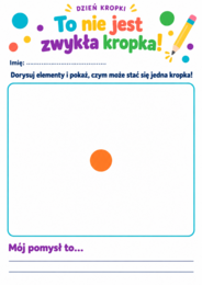 Zestaw kart pracy – Dzień Kropki (kreatywność, emocje, logika)