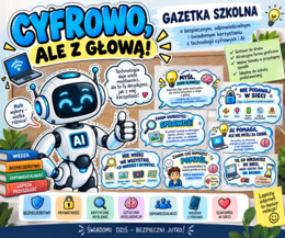 Cyfrowo, ale z głową- gazetka szkolna - bezpieczne i odpowiedzialne korzystanie z inernetu, mediów społecznościowych i AI