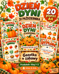 DZIEŃ DYNI – 31 PAŹDZIERNIKA - Gazetka + zabawy dla przedszkola i klas 1–3