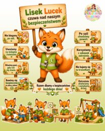 🦊 NOWOŚĆ! Poznaj Liska Lucka – strażnika bezpieczeństwa! 💚