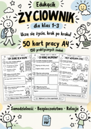 🌟 ŻYCIOWNIK DLA KLAS 1-3 - uczę się życia, krok po kroku!