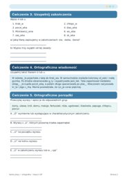 Ó czy U? – karta pracy z kluczem | 3 wersje graficzne | klasa 4