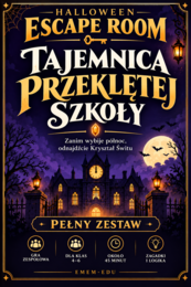 GOTOWY ESCAPE ROOM NA HALLOWEEN! TAJEMNICA PRZEKLĘTEJ SZKOŁY | KLASY 4–6 | 3 PLIKI PDF