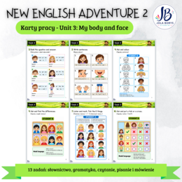 New English Adventure 2 – Unit 3: My Body and Face – zadania komunikacyjne