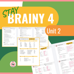 Stay Brainy 4 Unit 2 - test A/B i kartkówki dla klasy 4