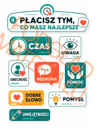 BANK CZASU – Szkolne Koło Wolontariatu | nowoczesna gazetka szkolna + dekoracje do wycinania | 23 strony PDF
