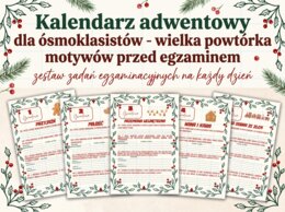 Kalendarz adwentowy ósmoklasisty - Motywy literackie na E8