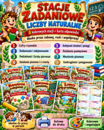 Stacje zadaniowe - Liczby naturalne klasa 5