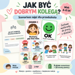 Jak być dobrym kolegą? – scenariusz zajęć profilaktycznych dla przedszkola