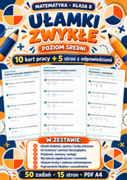 UŁAMKI  ZWYKŁE-ŚREDNIE-klasa 8