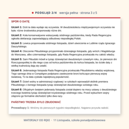 Scenariusz akademii na 11 Listopada: Narodowe Święto Niepodległości, szkoła ponadpodstawowa, wersja pełna i skrócona