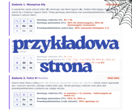 Krzyżówki genetyczne - wersja Halloween (prawa Mendla, dominacja niezupełna, kodominacja)