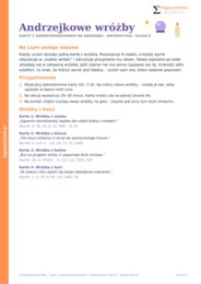 Andrzejki — matematyka, klasa 8 | Karty pracy z szyfrem i wróżbami