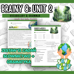 Brainy 8 Unit 2 - karty pracy | 13 zadań