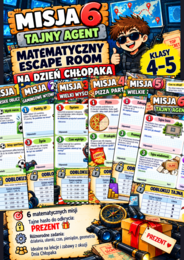 Matematyczny Escape Room – Dzień Chłopaka | 6 matematycznych misji | Klasy 4–5