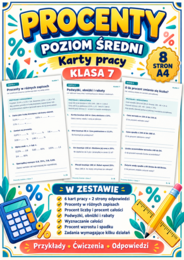 PROCENTY-ŚREDNIE- klasa 7