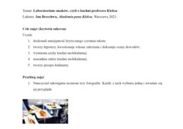 Laboratorium smaków, czyli o kuchni profesora Kleksa (Jan Brzechwa "Akademia pana Kleksa")
