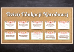 Dzień Edukacji Narodowej - gazetka z cytatami