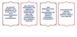 Karty z pytaniami na temat bezpieczeństwa/zajęcia z wychowawcą/godzina bezpieczeństwa