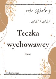 Teczka wychowawcy - przegródki 2026/2027