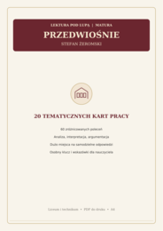 PRZEDWIOŚNIE – STEFAN ŻEROMSKI | 20 KART PRACY Z KLUCZEM | MATURA