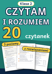 Czytanie ze zrozumieniem klasa 2: 20 tekstów z pytaniami