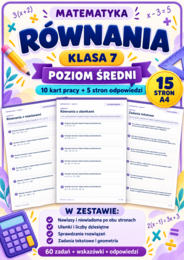 RÓWNANIA-ŚREDNIE- klasa 7