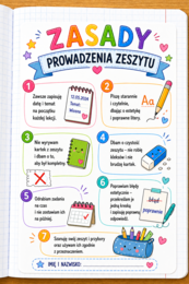 Zasady Prowadzenia Zeszytu - Wklejki Kolorowe