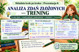 Składnia krok po kroku-analiza zdań złożonych – trening