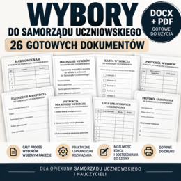 Wybory do Samorządu Uczniowskiego – 26 gotowych dokumentów