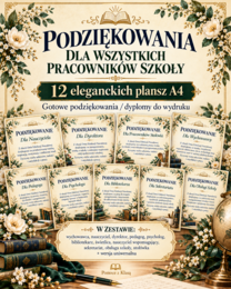 Dzień Edukacji Narodowej - 12 plansz - Podziękowania dla WSZYSTKICH pracowników szkoły