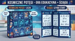 Gra matematyczna Potęgi i Pierwiastki + Poręczna ściągawka klasa 7-8