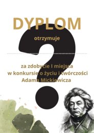 Konkurs o życiu i twórczości Adama Mickiewicza