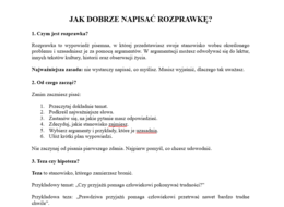 Jak dobrze napisać rozprawkę?
