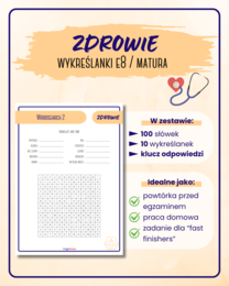 Wykreślanki - Zdrowie | Egzamin 8-klasisty | Matura