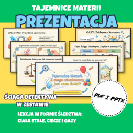 Obserwuję zjawiska przyrodnicze: Materia wokół nas. Prezentacja multimedialna – stany skupienia (przyroda, kl. 4)